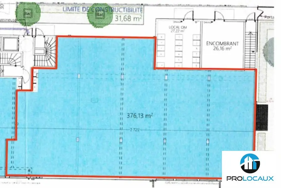 A vendre Local commercial  376.13m² Compiègne