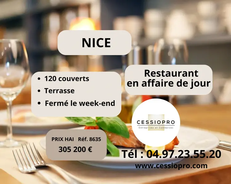 Fonds de commerce à vendre - Crêperie - Nice (06200) - 305 200 €