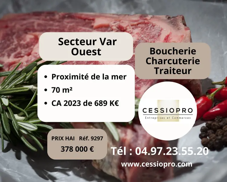 Fonds de commerce à vendre - Traiteur - Bandol (83150) - 378 000 €