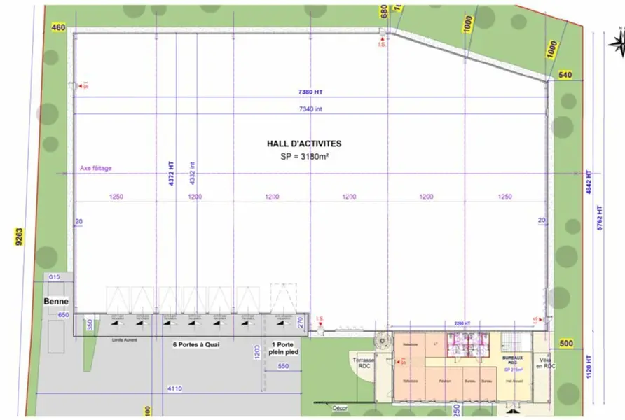 A louer Entrepôt 3643m² Mions