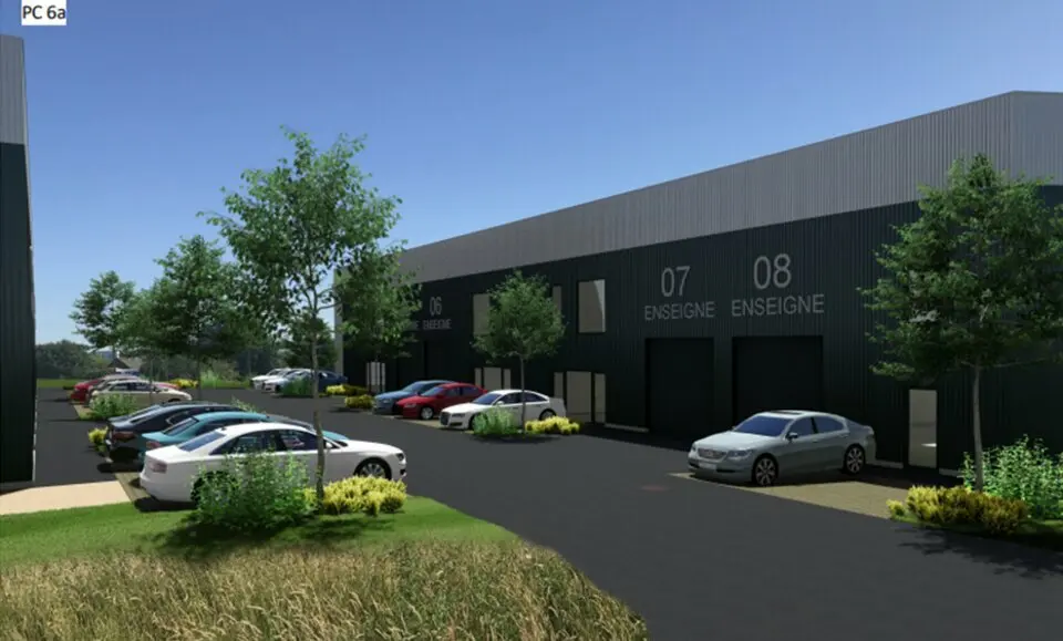 A VENDRE CELLULE D'ACTIVITE 234 m² NEUVE PROCHE VOIE RAPIDE A ETRELLES