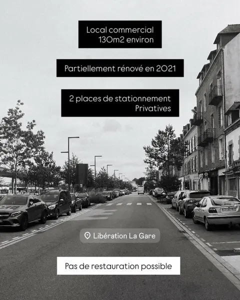 Local commercial de 130 m² - Face GARE Local commercial de 130 m² - Face GARE