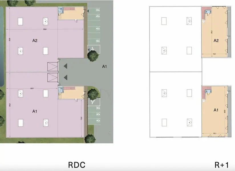 A vendre Locaux d'activité 1847m² Montmagny