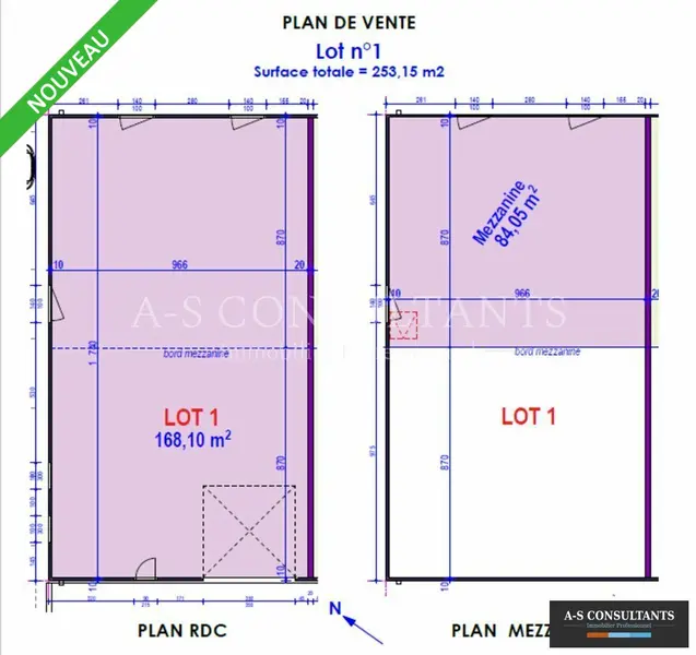 A louer Entrepôt 253m² Arbin