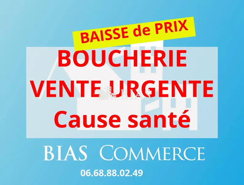 BOUCHERIE - Plats Cuisinés -VENTE CAUSE SANTE URGENT-