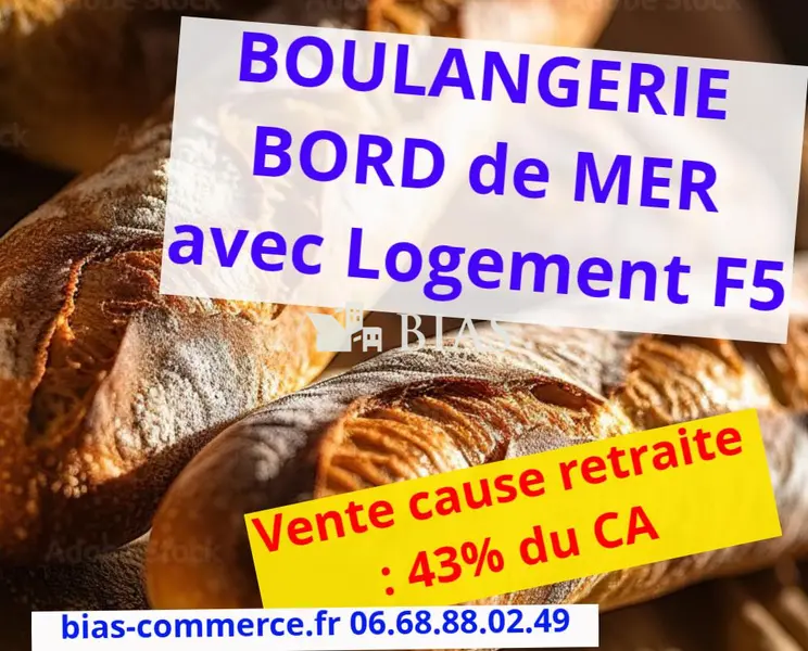 A vendre Fonds de commerce 150m² Colleville