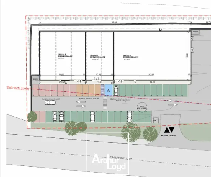 Cellule commerciale neuve de 400m² sur axe principal Tulle-Brive