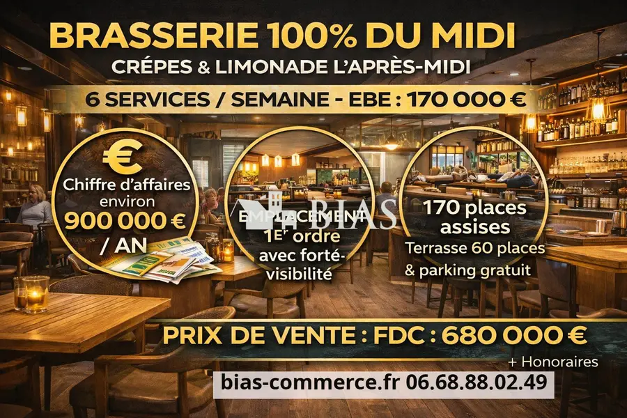 A vendre Fonds de commerce 200m² Le Tréport