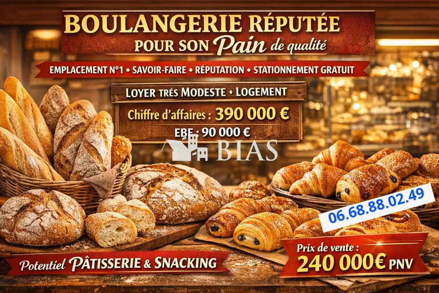 Fonds de commerce à vendre - Vente alimentaire - Amécourt (27140) - 261 600 €